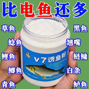 强效诱食剂黑坑野钓通用饵料手抛渔网 开口果炫高浓缩v7诱鱼粉正品