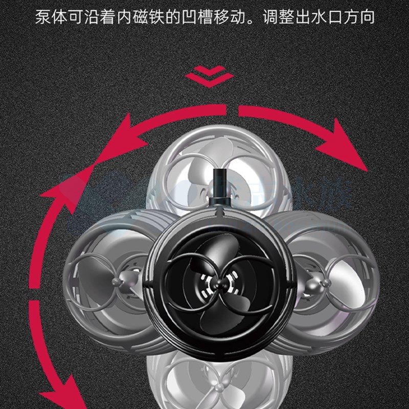 八爪鱼造浪泵海h水海缸造浪冲浪打浪静音OP系列100-400L水体