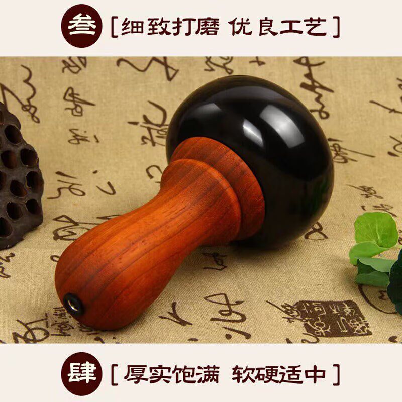 砭石温灸按摩插电加n热刮痧器热敷通经络锤泛扁石腰背推拿热疗仪
