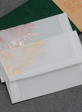 24pcs/loet Bronzing Transparent Envelopes Litmus Paper Envel