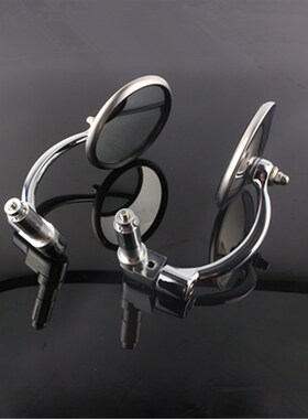 摩托车改装踏板车端子o凸面反光镜手把镜复古后视镜标志姜戈 VESP