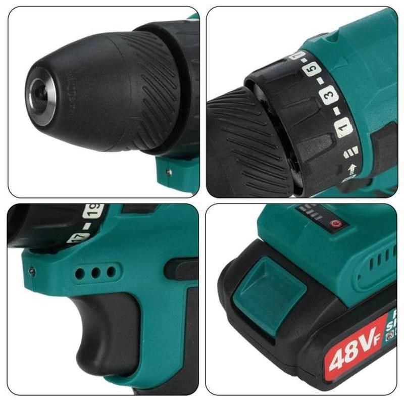 48VF Cordless Brushless Electric Impact Drill CordUless Rota