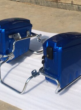 适用铃木骊驰GW250S后边箱侧箱挂箱尾箱行李箱Q带边箱架 海神蓝色