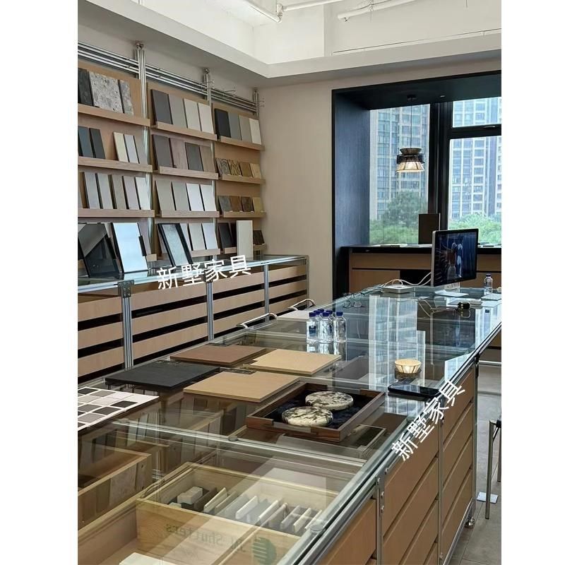 桦木海洋板d置物架落地式多层收纳架铝型材书架中岛展示架陈列架,商业/办公家具,置物架/陈列架/储物架/展示架,淘宝优惠券,粉丝福利购,淘宝优惠卷