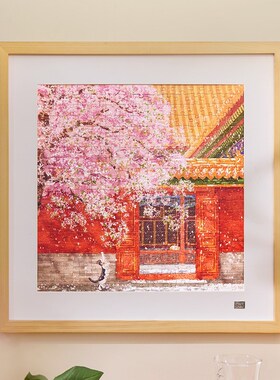 TOI图益墙面装饰画摆件轻奢高级感原木风景客厅挂Z画手工玩具