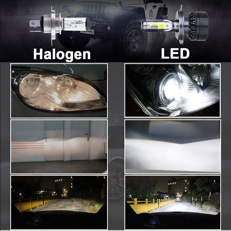 Original Auto H7m H4 LED Car Headlight Bulbs 9012 HIR2 LED H