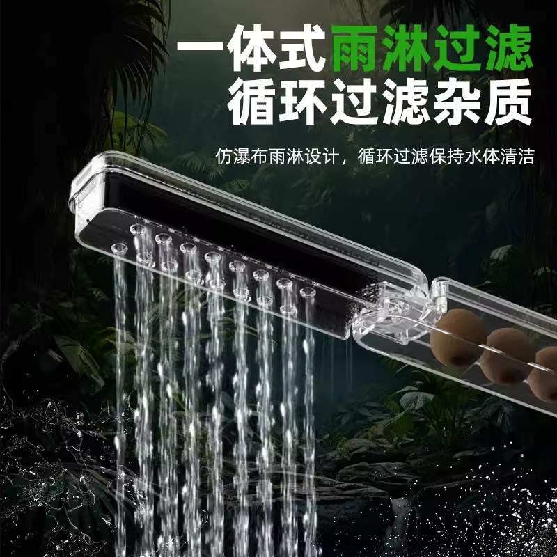 乌龟生态饲养缸带晒台爬台造景绿植I水陆缸家用桌面养龟饲养箱
