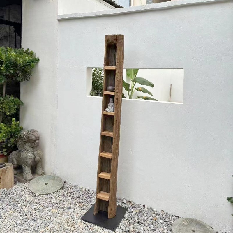 风化木创意空间置物架多宝格多空间空间茶壶架W子摆件艺术品