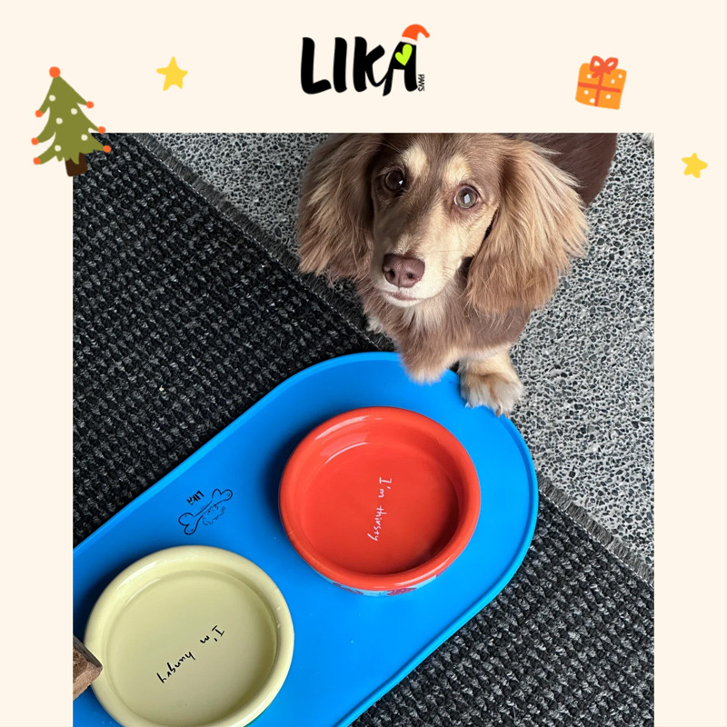 【送礼甄选】LIKAPAWS宠物猫狗用品狗粮碗陶瓷碗食品级