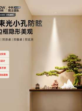 箭牌眼卫士小开孔无边框射灯全光谱护眼防眩小山丘玄关嵌入式灯
