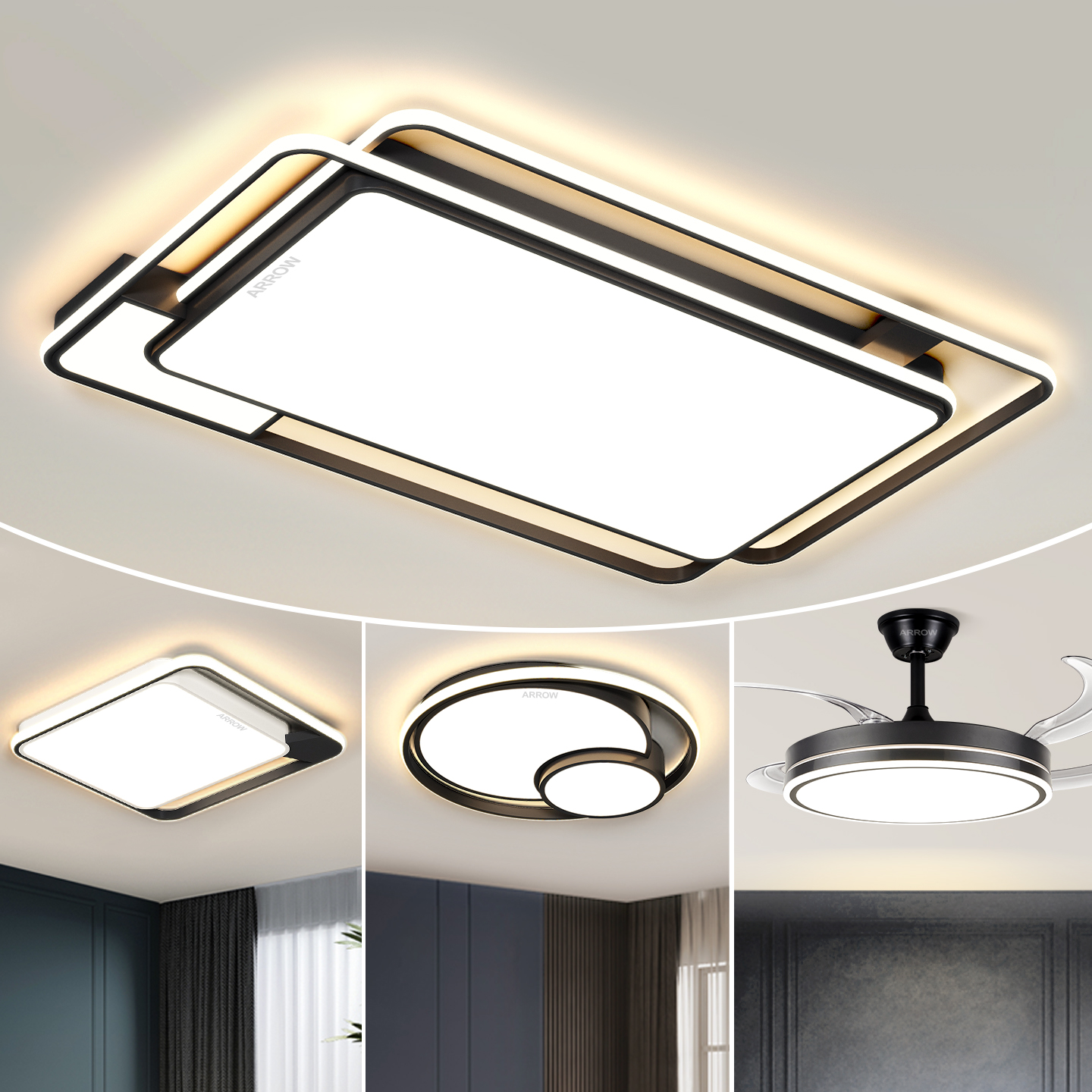 箭牌客厅灯现代简约大气吸顶灯具