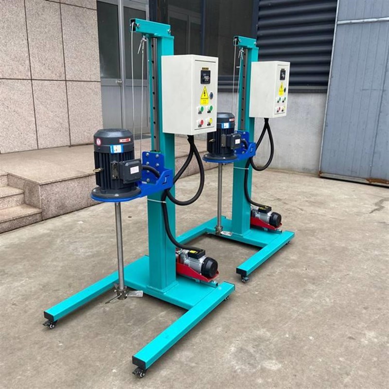 厂家现货可移动电动升降小型搅拌机地坪漆液体高速搅拌小型分散机