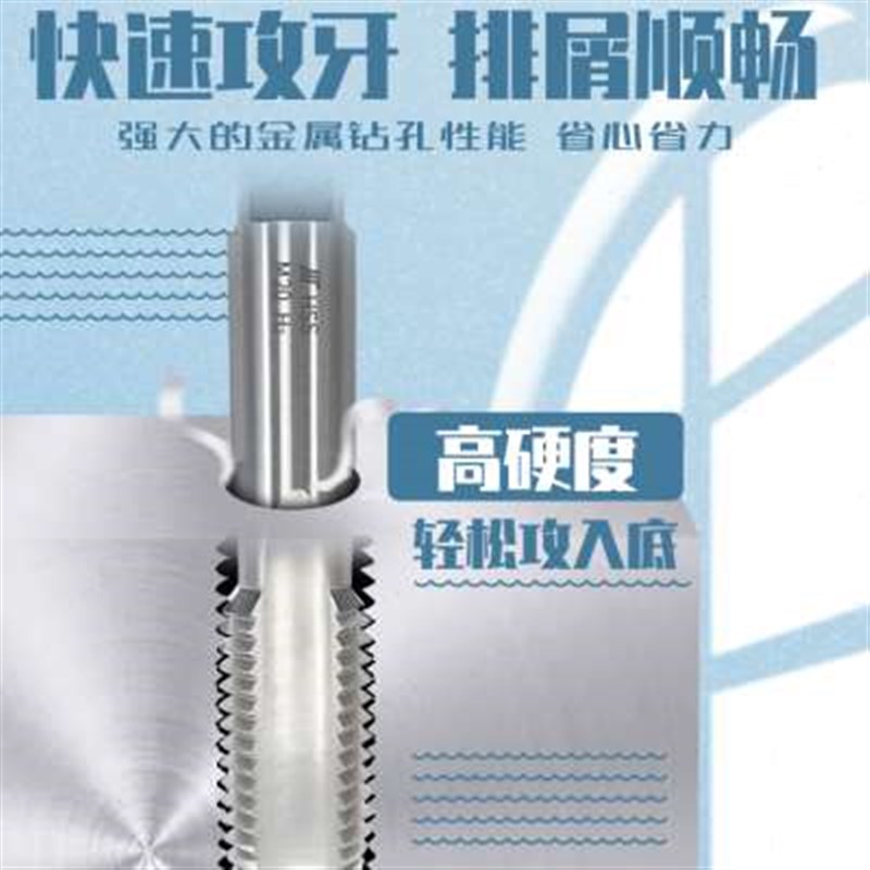 成量丝锥机用盲孔丝公牙直槽平头丝攻川牌自动L螺纹攻牙钻头22-M5