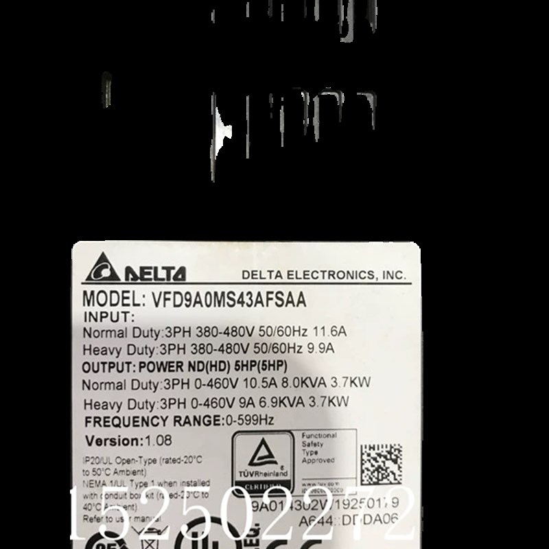 拆机台达变频器MS300系列 VFD9A0MS43AFSAA 3.7KW 380V测试包好