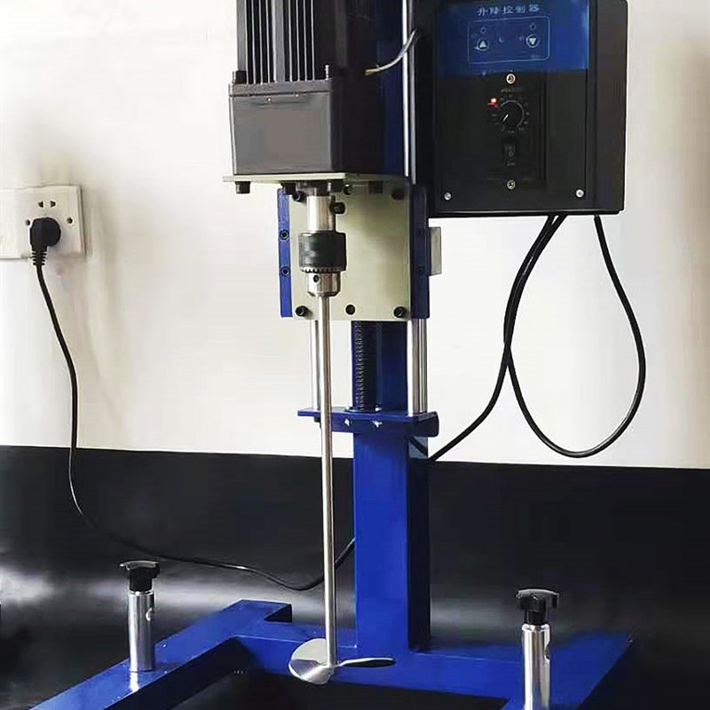 电动升降高速分散机手摇升降低速搅拌器卧立式双层搅拌杆工业实验