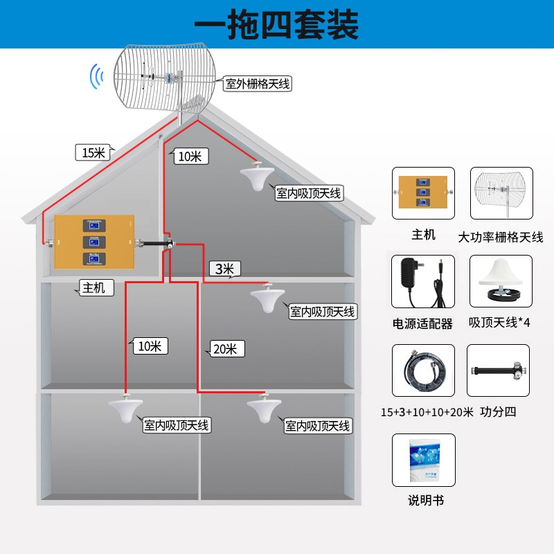 超强版手机信号放大增强器山区接收B移动联通电信4g5g网络三网通
