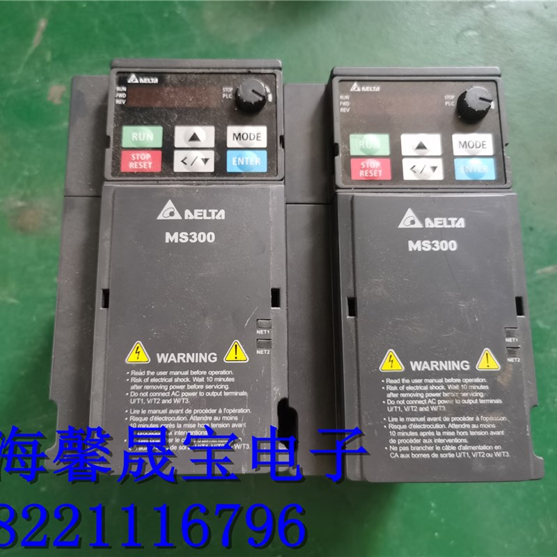 台达变频器 MS300 3.7KW 380V VFD9A0MS43ANSAA 原装拆机 质量OK