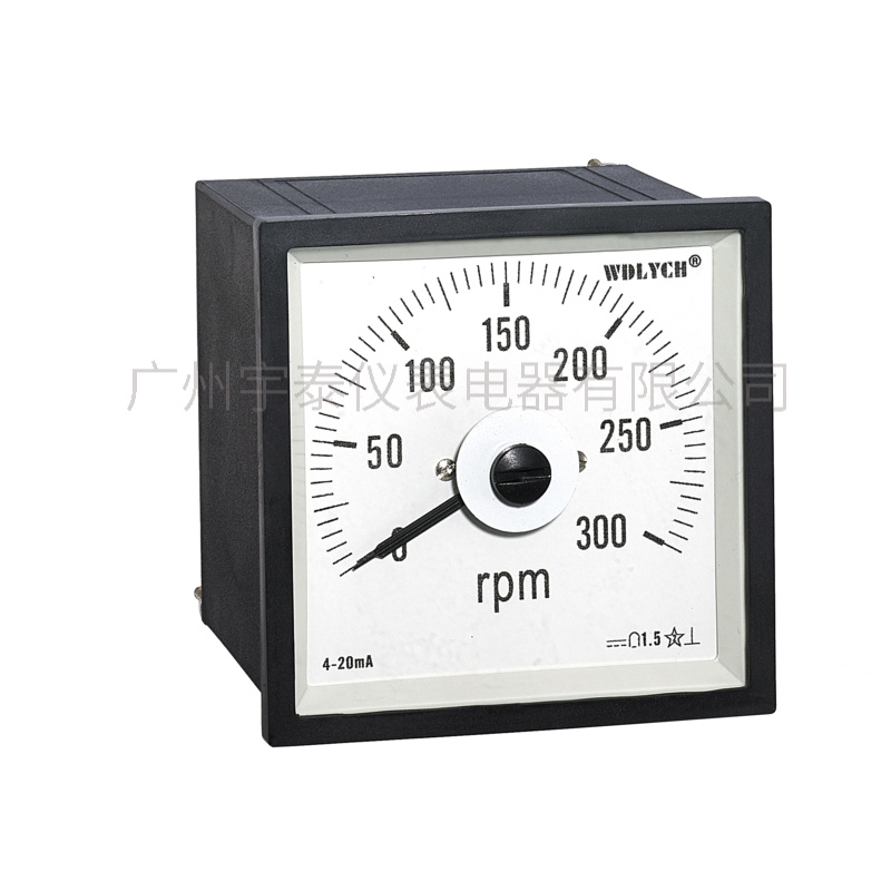 F96-DCB 51C5广角度指针式转速表 0-300rpm 4-20mA电机转速表