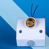 维乐芙 红外线人体感应灯头灯座86型楼道物业卫生间替代声控可调