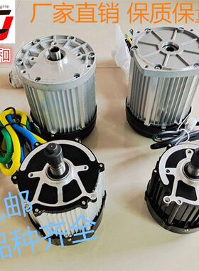 三轮电动车电机纯铜线电机大功率永磁直流48V60V1500W1800W电机