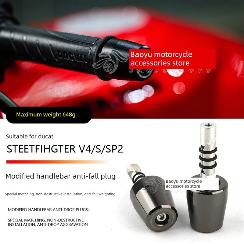 适用于杜卡d迪街霸V4街霸V4/S/Sp2改装车把防摔塞子