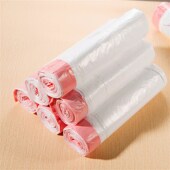 5卷大号加厚垃圾袋独立包装 平口垃圾袋方便家用一次性袋小大号