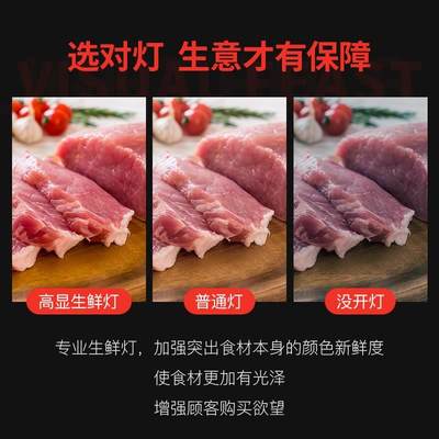 猪肉生鲜灯鲜肉水果超市卤菜店专用熟食灯蔬菜卖肉暖光led灯泡