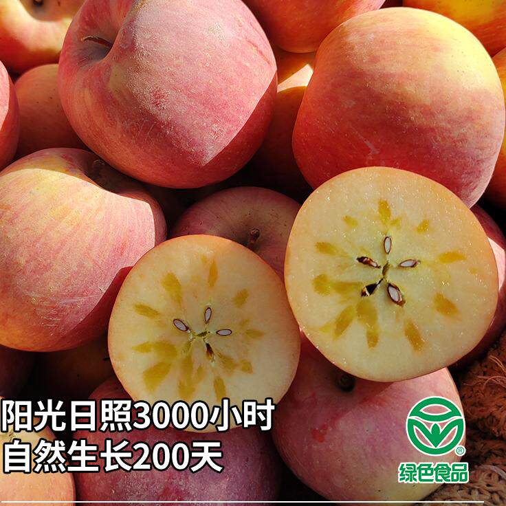 新疆阿克苏冰糖心苹果绿色认证 产地发京东快递