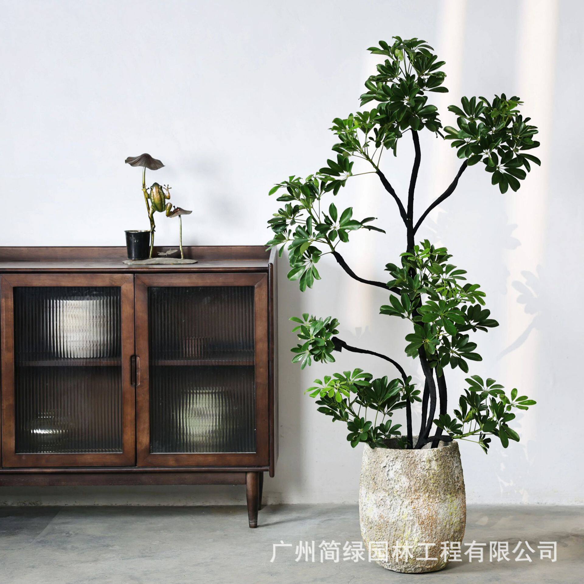 镁泥花盆复古艺术客厅商场室内外落地北欧特大号绿植物盆栽水泥盆
