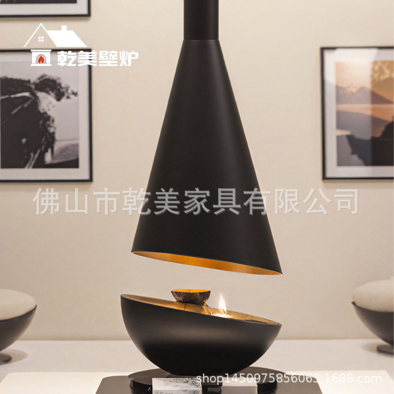 乾美真火酒精悬挂壁炉取暖装饰