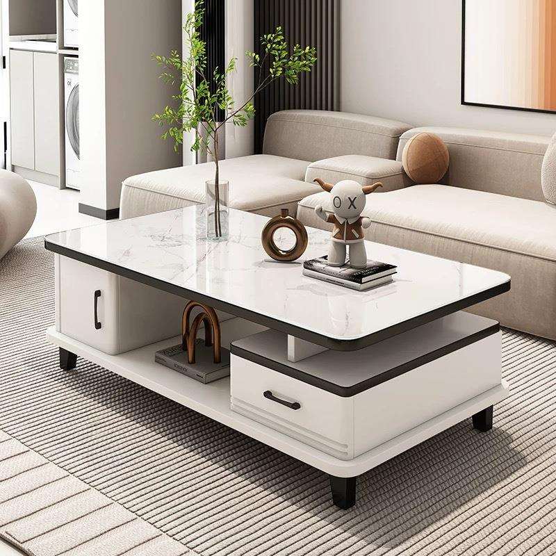 茶几家用客厅现代简约茶桌轻奢小户型钢化玻璃茶几电视柜组合茶台