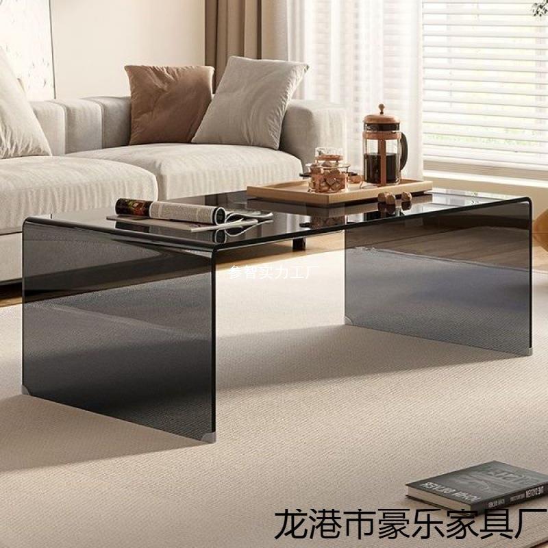 2025新款茶几玻璃客厅长方形小户型简约现代迷你办公室茶机桌极简