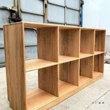 实木书柜书架北欧橡木樱桃木落地置物架格子柜日式家用多层矮书柜