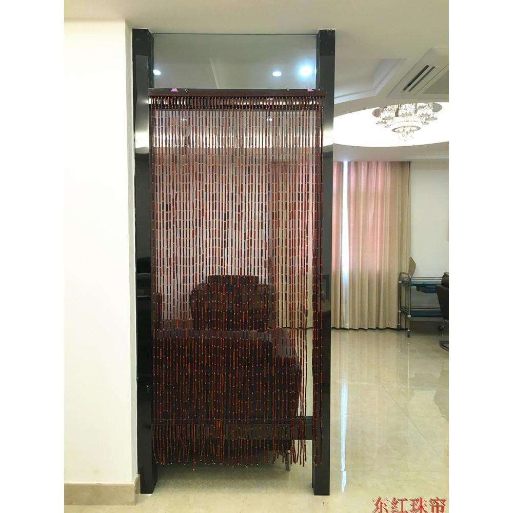 竹节木珠帘木珠门帘成品风水珠帘风水门帘门帘装饰隔