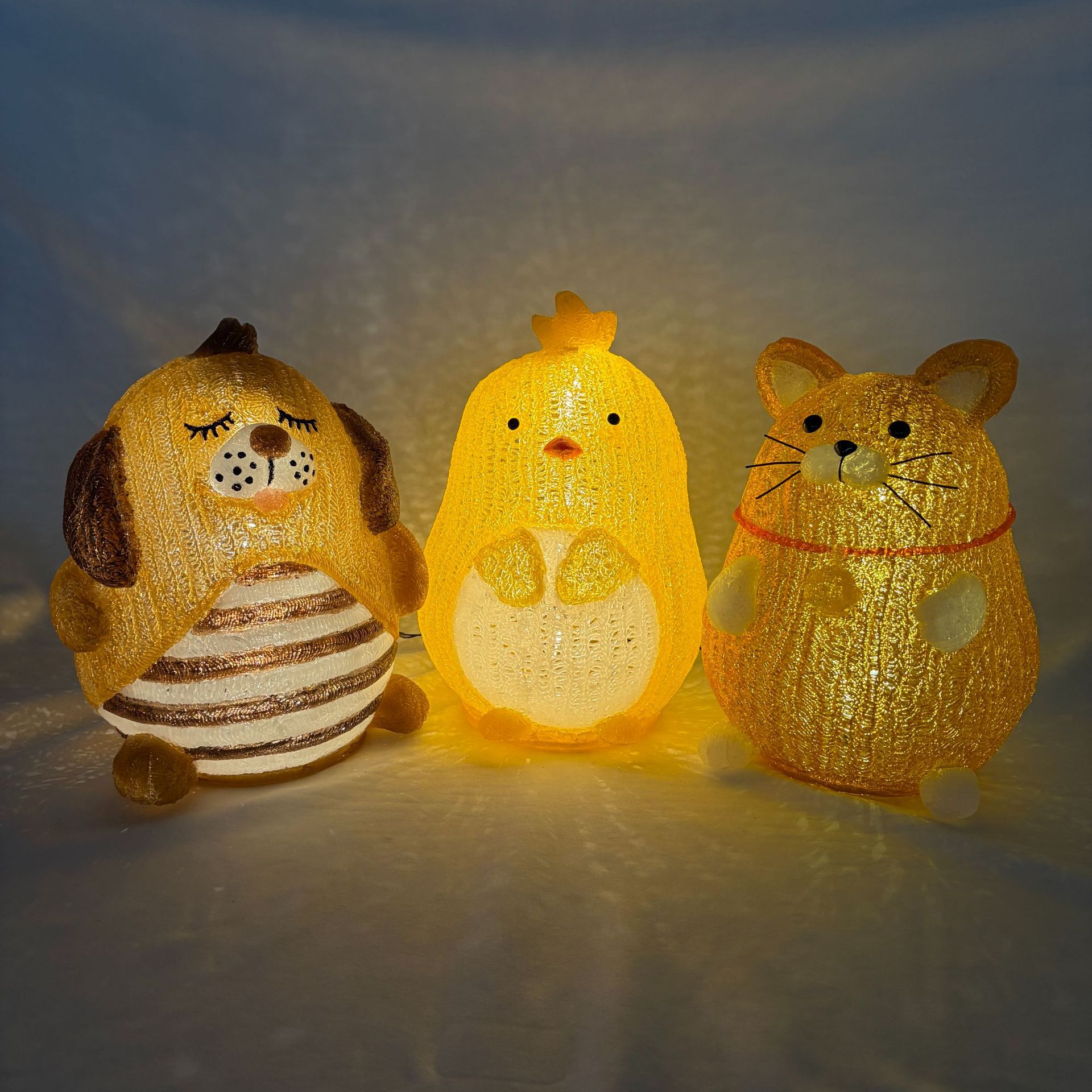 狗鸡猫组合LED户外水晶灯饰商场圣诞节装饰灯橱窗家居花园展示