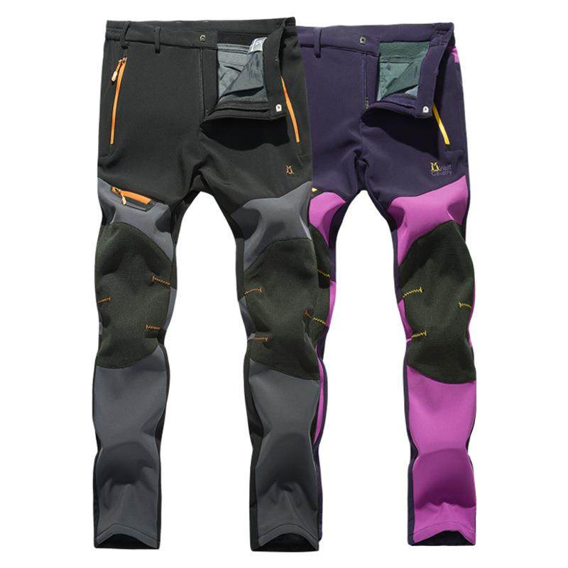 保暖裤男款防风裤男款加绒软壳冲锋裤抓绒裤防水户外加厚秋冬季