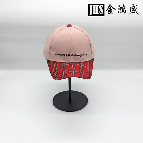 供应不锈钢展示帽架 可升降黑色鸭舌帽 太阳帽帽架 帽托陈列架