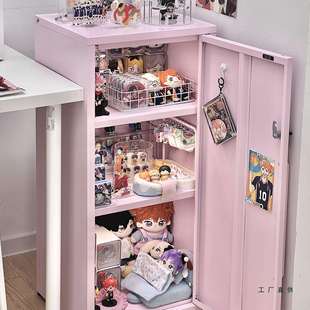 粉色铁皮柜爆改痛柜！吃谷人追星谷子吧唧收纳陈列柜铁皮收纳柜