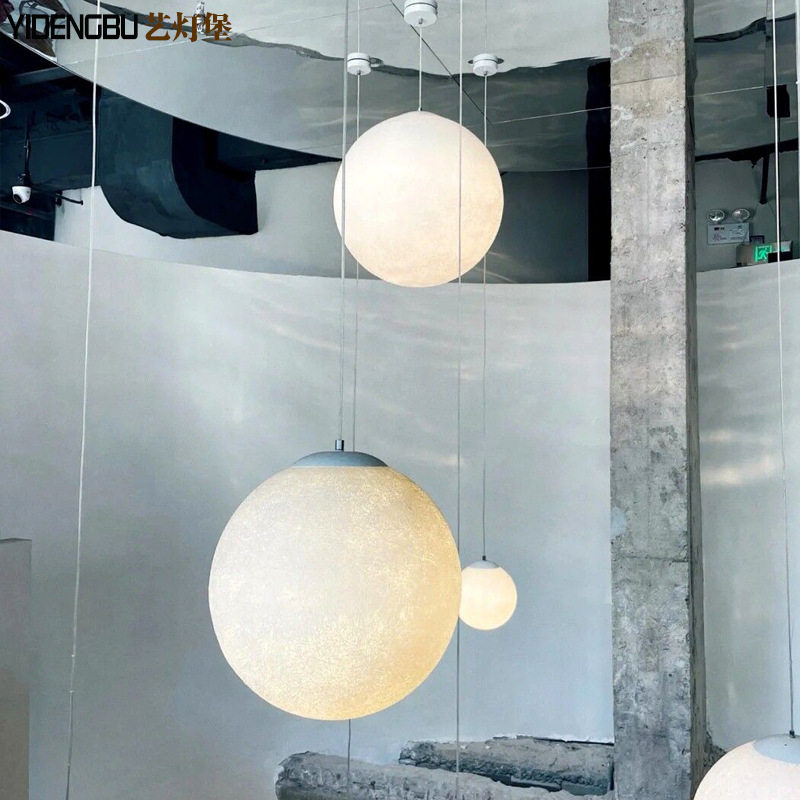 星球灯月球吊灯北欧卧室灯饰网红大圆球月亮客厅地球灯具简约餐厅