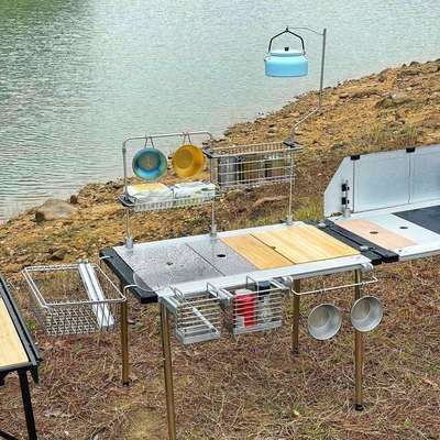 MICHSO铭索户外露营IGT组合桌IGT配件加长延伸转角侧板竹桌板桌腿