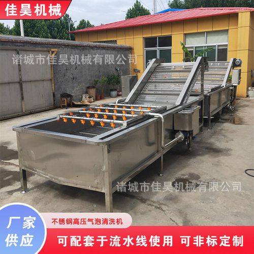 全自动蔬菜水果清洗机 不锈钢商用果蔬气泡清洗机辣椒气泡清洗机