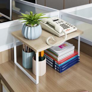 办公置物架桌打印机工位电脑增高架分层架子桌上小层架免安装其他