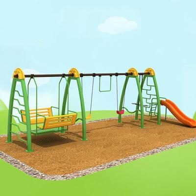 室外小区幼儿双人秋千娱乐设备秋千滑梯组合游乐设备儿童户外秋千