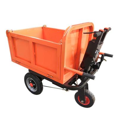 工程电动手推灰斗车拉沙养殖拉粪上料搬运车小型农用三轮翻斗车