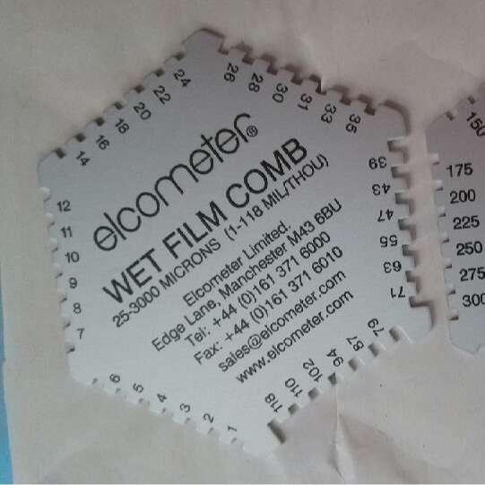 原装易高B112AL六角湿膜梳25-3000μ湿膜测厚仪铝制六角湿膜