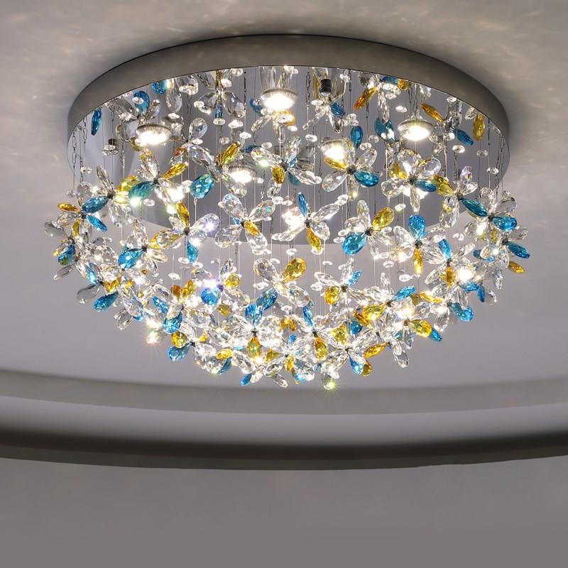 法式客厅灯吸顶灯高级感水晶餐厅灯吊灯大气楼梯灯温馨别墅卧室灯