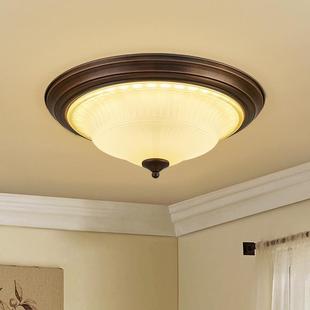 美式吸顶灯卧室复古客厅灯乡村过道阳台灯欧式灯具卧室灯主卧书房