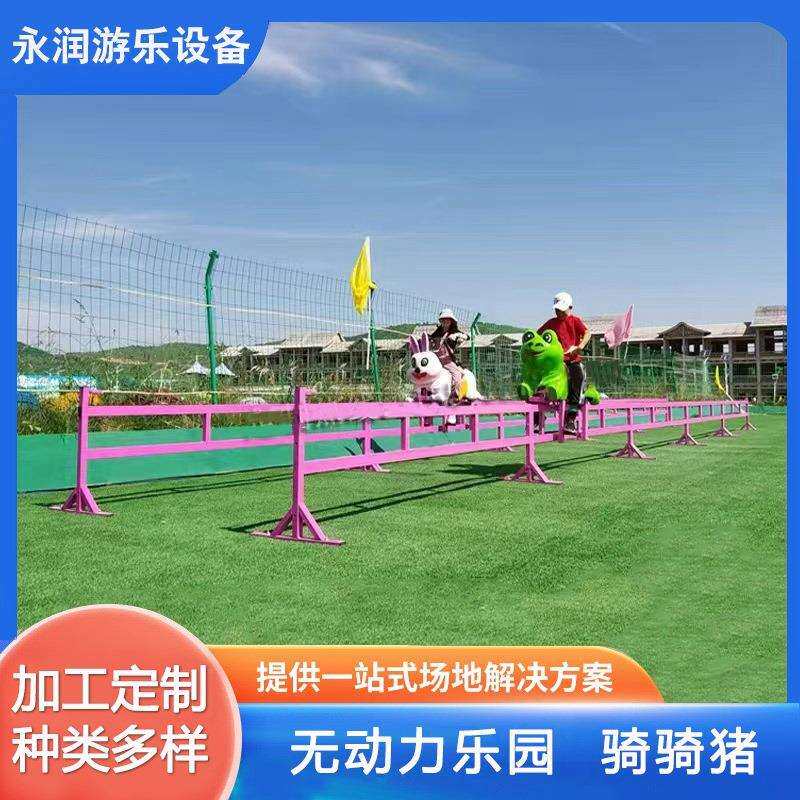 网红小猪赛跑无动力骑猪游乐设备景区农家乐引流热门项目小猪快跑