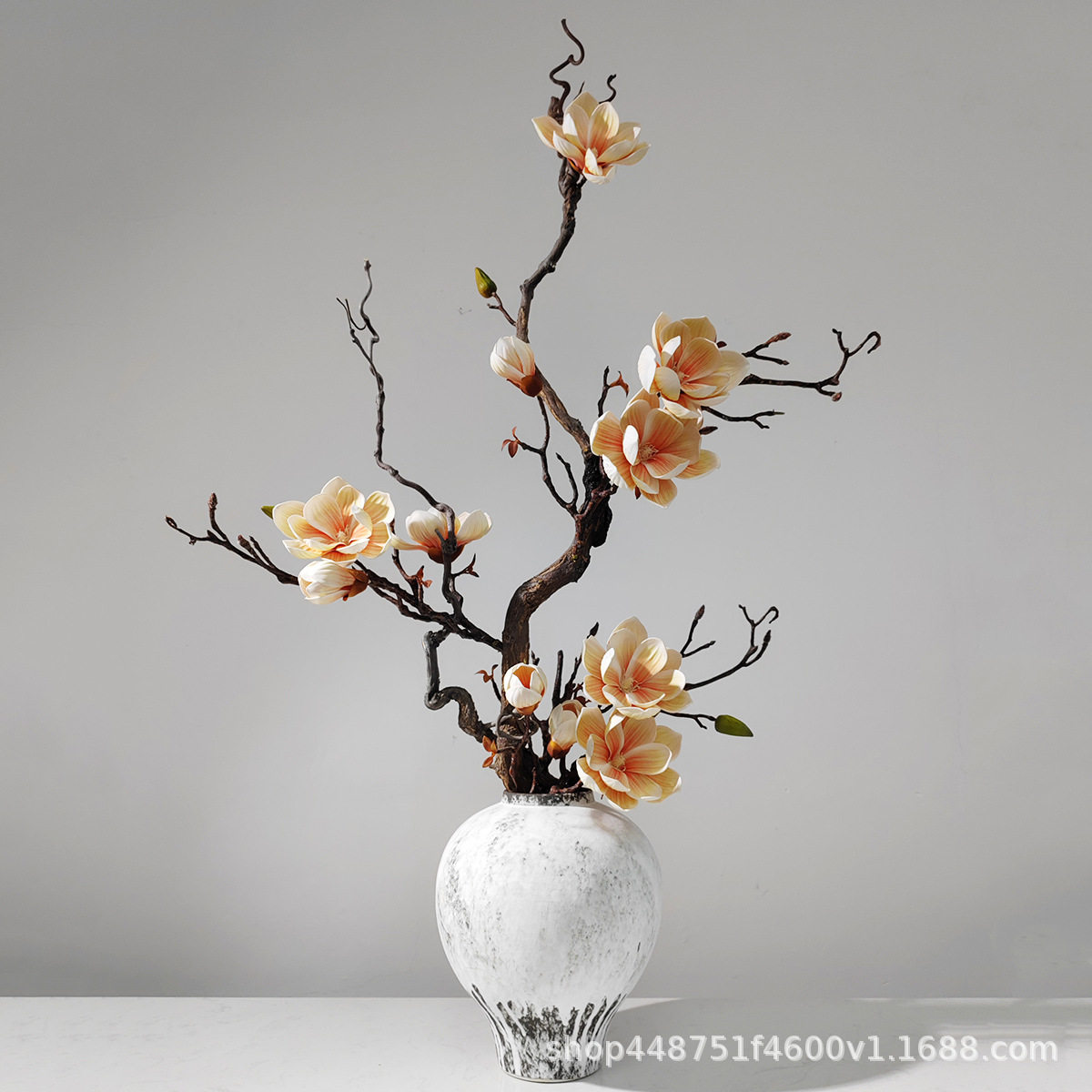 仿真花束装饰插花摆件花艺新中式古风家居餐厅桌面装饰品客厅摆设