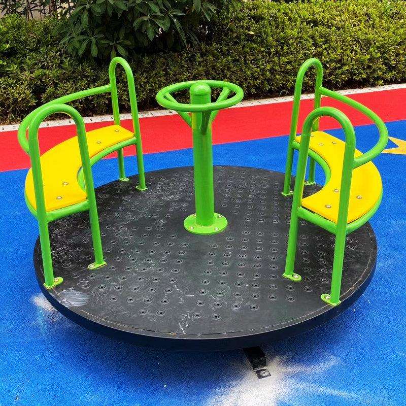 儿童户外公园多人亲子乐园转转马椅玩具幼儿园感统趣味手推旋转盘